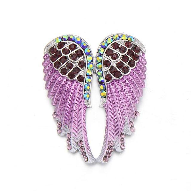 Crystal Angel Wings Brooches