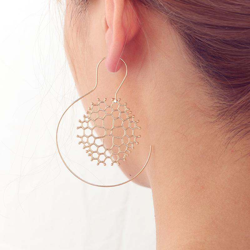 Beehive Circle Earring