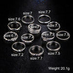 12 pc/set Charming  Gold & Silver Color Ring Set