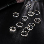 12 pc/set Charming  Gold & Silver Color Ring Set