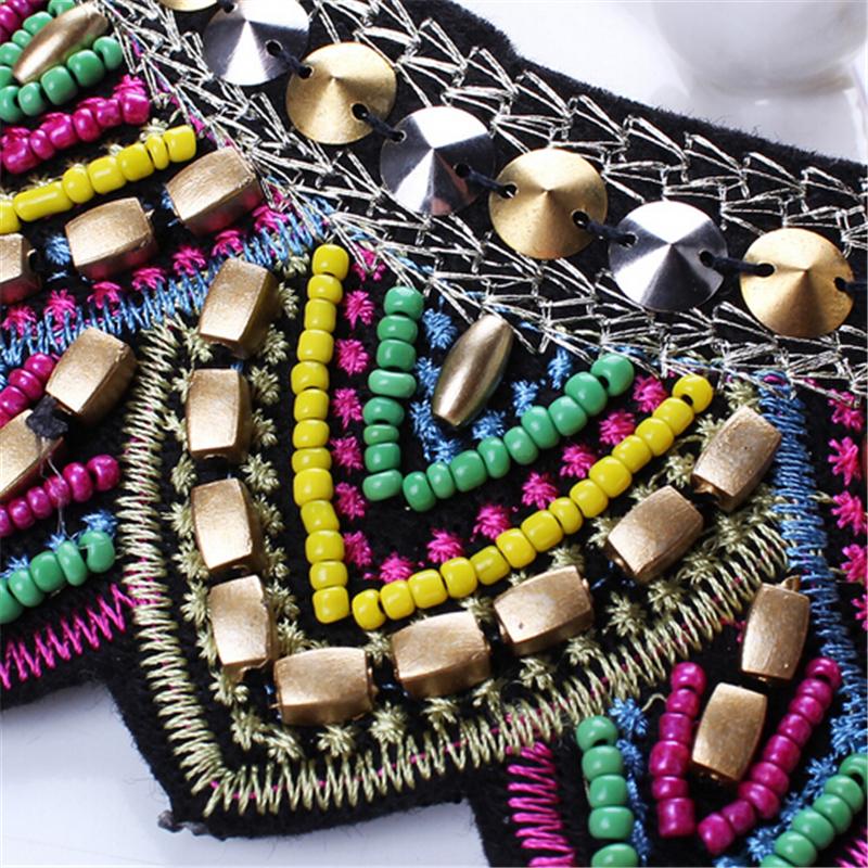 Large Colorful Tribal Choker Necklace