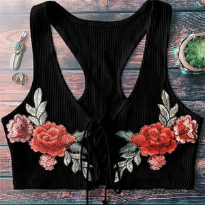 Rose Lace-Up Top