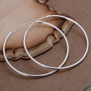 925 Sterling Silver Smooth Circle Earrings