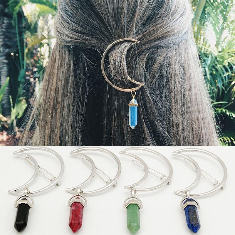 Moon Tassel  Hair Clip