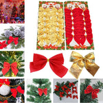 12PCS Pretty Bow Xmas Ornament