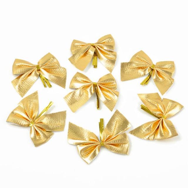 12PCS Pretty Bow Xmas Ornament