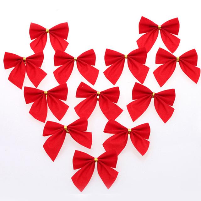 12PCS Pretty Bow Xmas Ornament