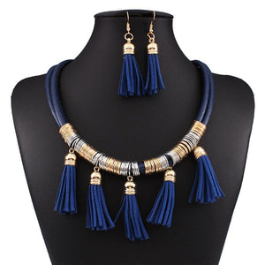 Tassel Boho Leather Necklace