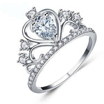 Future Queen Crystal Heart Crown Ring