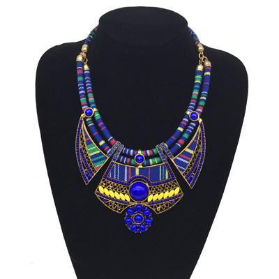 Multicolor Tribal Choker Necklace