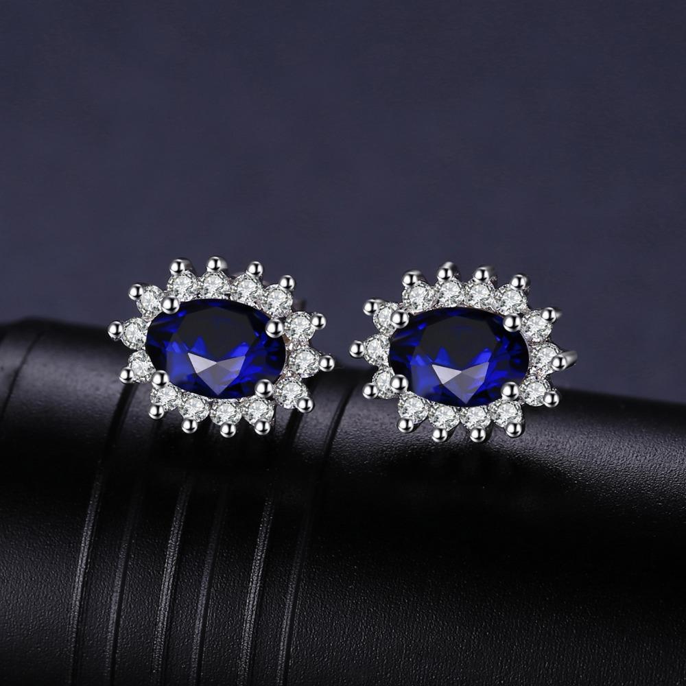 Royal Blue 1.5ct Sapphire 925 Sterling Silver Earrings