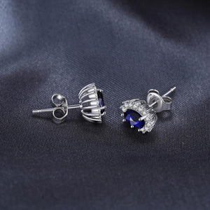 Royal Blue 1.5ct Sapphire 925 Sterling Silver Earrings