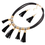 Tassel Boho Leather Necklace