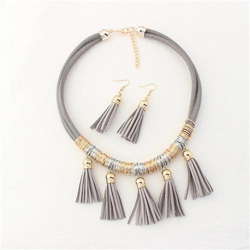 Tassel Boho Leather Necklace