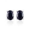 Large 1.7ct Natural Black Sapphire   Earring