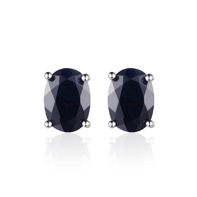 Large 1.7ct Natural Black Sapphire   Earring