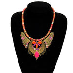 Boho Butterfly Tribal Chocker Necklace