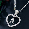 Personalized  Love Heart Crystal Necklace