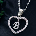 Personalized  Love Heart Crystal Necklace