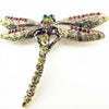 Lovely Dragonfly Crystal Brooch