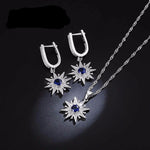 Sapphire Star  Jewellery Set Sterling Silver 925