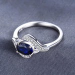 Elegant Blue Sapphire  925 Sterling Silver Ring