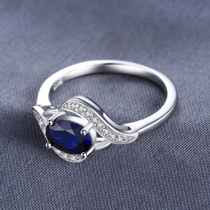 Elegant Blue Sapphire  925 Sterling Silver Ring