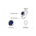 Elegant Blue Sapphire  925 Sterling Silver Ring