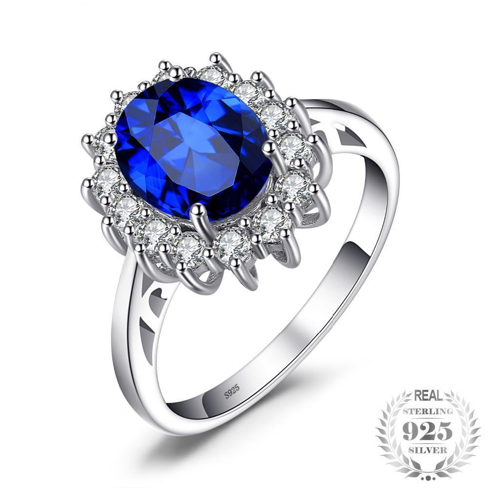 Royal Blue Sapphire 925 Sterling Silver Ring