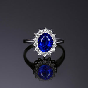 Royal Blue Sapphire 925 Sterling Silver Ring