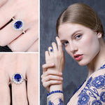 Royal Blue Sapphire 925 Sterling Silver Ring