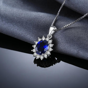 Royal Blue 3.2ct Sapphire 925 Sterling Silver Pendant