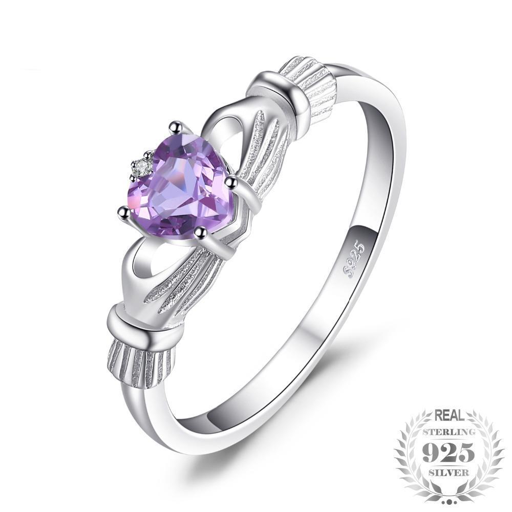 The Irish Claddagh Amethyst Ring