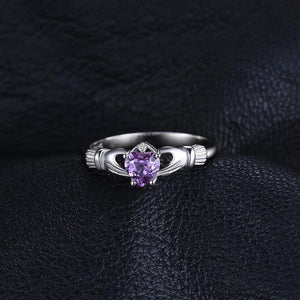 The Irish Claddagh Amethyst Ring