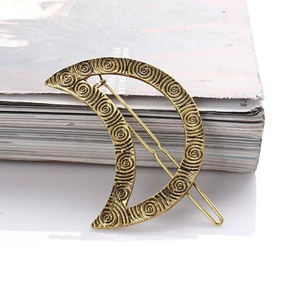 Boho Circle Arrow Fork Hair  Clip