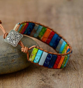 Happiness & Peace Jasper Bracelet