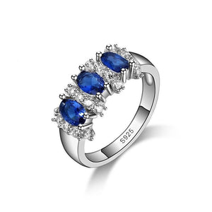 Blue Sapphire Fine 925 Sterling Ring