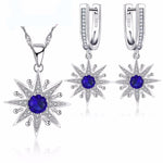 Sapphire Star  Jewellery Set Sterling Silver 925