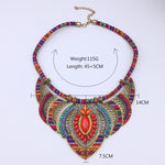 Big Marine Blue Ethnic Tribal Necklace