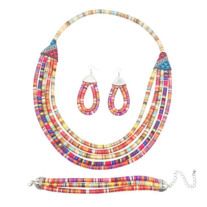 Ethnic  Multicolor  Choker Set