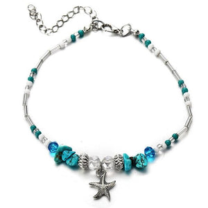 Bohemian Starfish Beads Stone Anklets