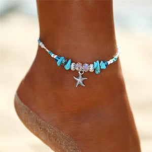 Bohemian Starfish Beads Stone Anklets