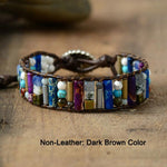 Natural Stone Boho Leather Bracelet