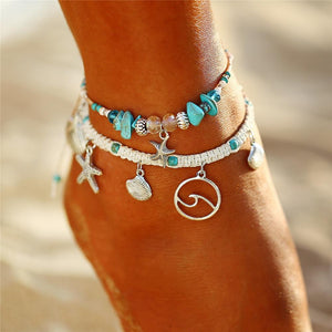 Bohemian Tropical Beach Anklet