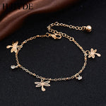 Golden Dragonfly Anklet