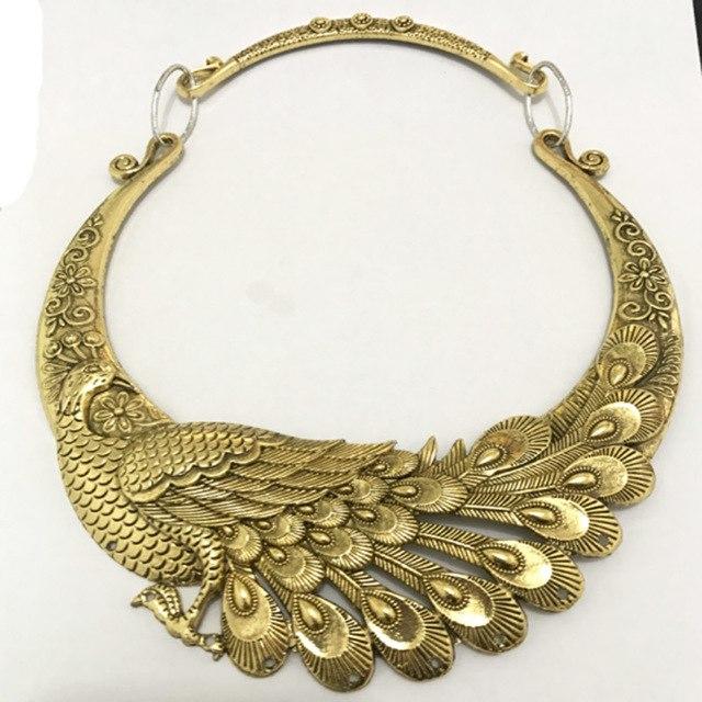 Peacock Collar Choker Necklace