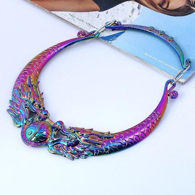 Peacock Collar Choker Necklace