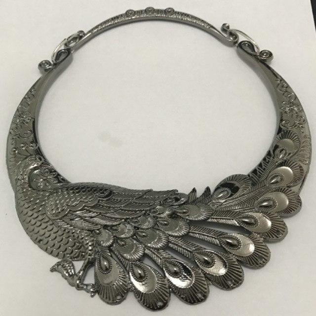 Peacock Collar Choker Necklace