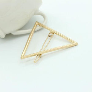 Trending  Triangle Circle Moon Hair Clips Metal Circle Hair