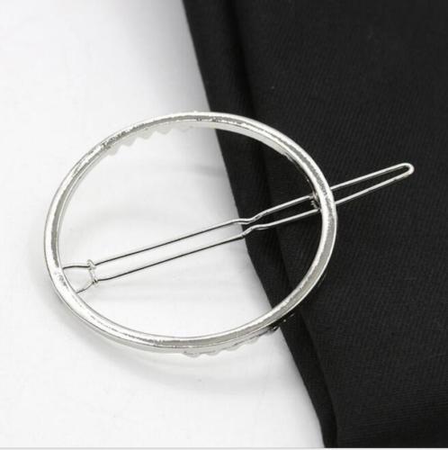 Trending  Triangle Circle Moon Hair Clips Metal Circle Hair